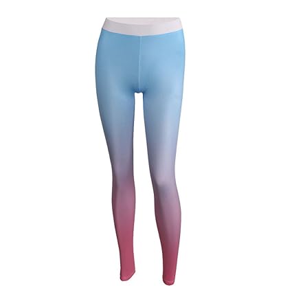 UFACE Damen Farbverlauf Yoga Strumpfhosen Sport Yoga Training Hohe Taille Laufhose Fitness Elastische Leggings