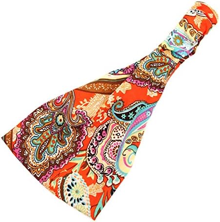 ESTD Women Boho Floral Wide Elastic Bandana Headband for Sports Yoga Running - 5