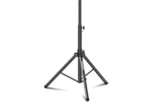 Vondynote Tripod Speaker Stand PA DJ Heavy Duty Speaker Stand Adjustable Height 36.6"-54.9" Tripod Stage Stand, All Steel Construction, Single