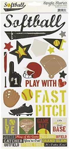 Simple Stories Softball 6x12 Sticker Sheet