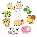 Fridge Magnets Magnetic Toys for Kids Cartoon Farm Animals Magnets Educational Toys Funky Animals Magnetic Toys for Toddler