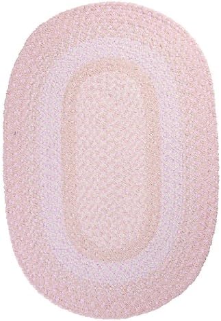 Blokburst Polypropylene Braided Rug, 2-Feet by 3-Feet, Blush Pink