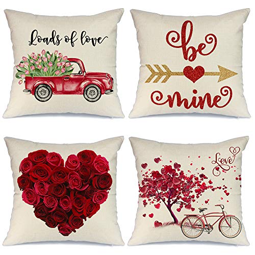 valentine pillow cases