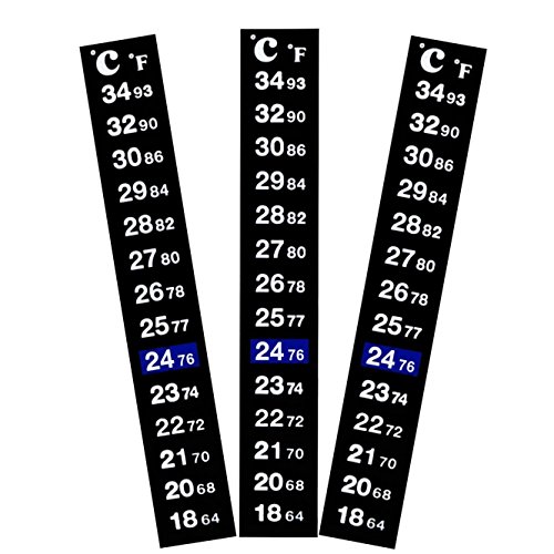 Fashionclubs Easy Read Aquarium Fish Tank Temperature Thermometer Sticker Pack of 10,Just Peel And Stick