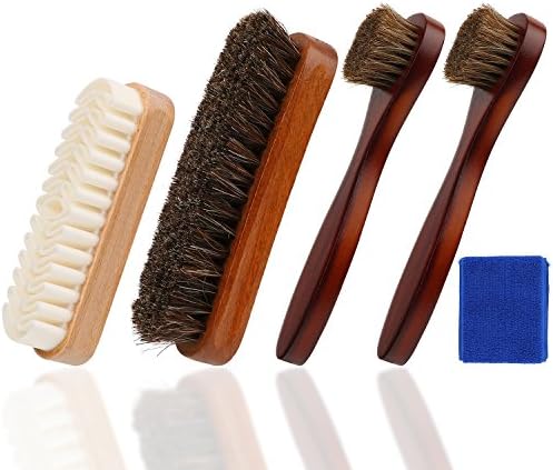 Shoe Shine Brush,Suede nubuck brush,Shoe Dauber,Soft Horsehair Bristles for Shoes, Leather Cloth, Bags,Perfect Gift Idea for Men Women