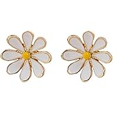 coadipress Summer Daisy Flower Earrings for Women Cute Fashion Summer Vintage Little Sun Flower Dangle Drop Earring Minimalism Sunflowers Earrings Birthday Statement Jewelry Gifts 