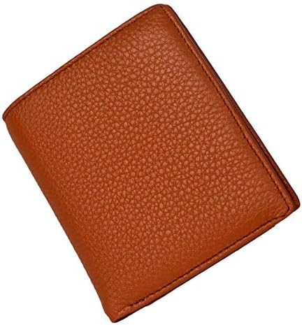 Wallet for Men Genuine Leather RFID Blocking Slim Bifold Minimalist Wallet With 2 ID Window