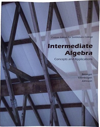 Intermediate Algebra, Concepts and Applications... 1323109013 Book Cover