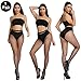 akiido Fishnet Stockings, High Waist Tights for Women, Sparkle Rhinestone Fishnets Party Rhinestone Mesh Stockings Pantyhose