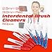 WINOMO 50pcs 2.5mm Dental Orthodontic Oral Care Interdental Brushes Between Teeth Brush Kit