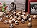 AMS 34ct Christmas Ball Mini Ornaments Party Decorations Shatterproof Festival Pendant Hangings for Xmas Tree Decor(1.57''/40mm,Champagne)