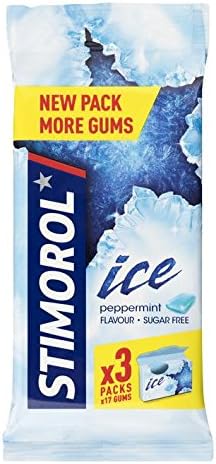 Stimorol | Ice Peppermint | 3 Packs | Total Weight of 72gr/2.54oz