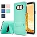 Samsung Galaxy S8Plus Case,Samsung S8 Plus Case,AnoKe [Card Slots Wallet Holder] Kickstand Hard Plastic PC TPU Soft Hybrid Shockproof Heavy Duty Protective Case Cover for Samsung S8+ KC1 Mint Newest