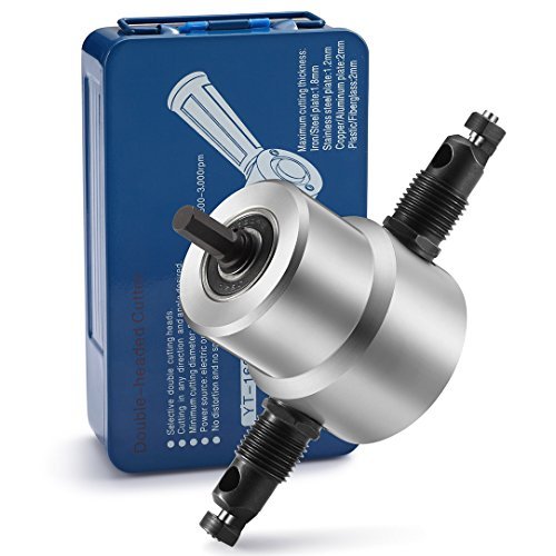 Double Head Sheet Nibbler Metal Cutter by RexBeTi, Drill Attachment