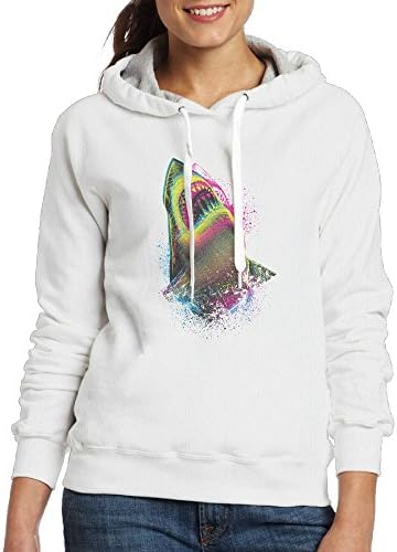 Women's A Vicious Shark Sealife Shark Pattern Cotton Fashion Hoodie Hooded Sweatshirt