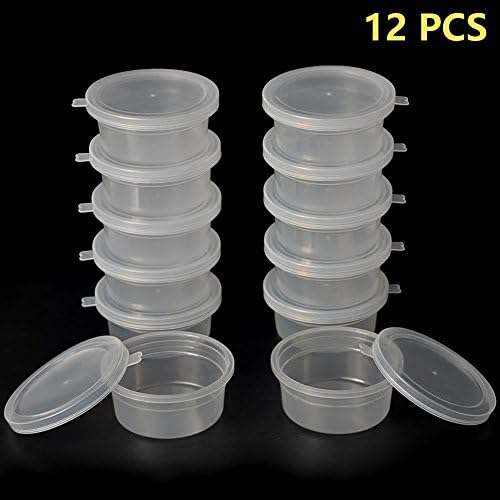 Lovstory 12 Pack Foam Ball Storage Containers with Lids for 20g Slime