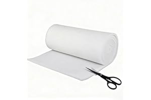 LIUNI White Filter Cotton Roll 5mm/10mm/20mm Thickness Options High Density Polyester Filter Pad for Aquarium, Pond, Hydropon