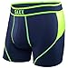 Saxx Mens Kinetic Boxers Underwear Large Navy/Neon Green
