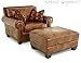 Steve Silver Company Silverado Chair with 2 Accent Pillows, Antique Nailhead Trim, Top-Grain Leather, Living Room, Game Room, Armrest, 41