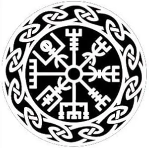 MAMA STICKER Bumper White Vegvisir Viking Norse Rune Talisman Amulet Odin Halloween Tattoo Decal Symbol Sign Helmet Motorcycle Luggage Laptop Notebook Back Truck Water Bottle Window Scrapbook Gift