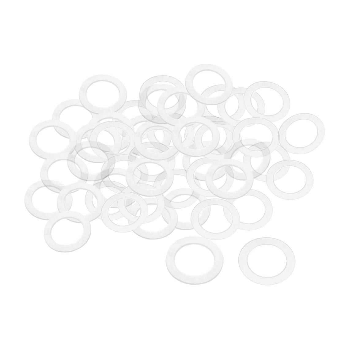 sourcing map Nylon Flat Washers for M20 Screw Bolt 30mm OD 1mm Thick Clear 100PCS