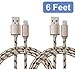 Eaglewood 2-Pack Certified Nylon Braided Lightning to USB Cable - 6 Feet / 2 Meter