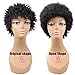 Short Wigs for Black Women Black Short Synthetic Full Wigs None Lace Front Wig Cosplay Perruque Women Afro Kinky Curly Wigs Cosplay (Natural Black)