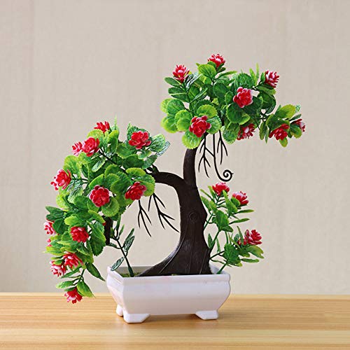 yanQxIzbiu Artificial Plants,Artificial Flowers,1Pc Artificial Tree Branch Fake Plant Flower for Home Decor Photography Props Rose Red - Thumbnail 7