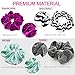 24 Pcs Large Scrunchies for Hair Elastic Hair Bands, Premium Scrunchy Hair Ties with Velvet, Silk , Neon, Cotton, Satin, Chiffon, Scrunchie Ponytail Holder No hurt, Soft for Women or Girls Hair Access