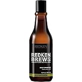 Redken Brews Shampoo, Daily Shampoo For Men, Lightweight Cleanser For All Hair Types,With Protein, Moisturizing, Essentials f