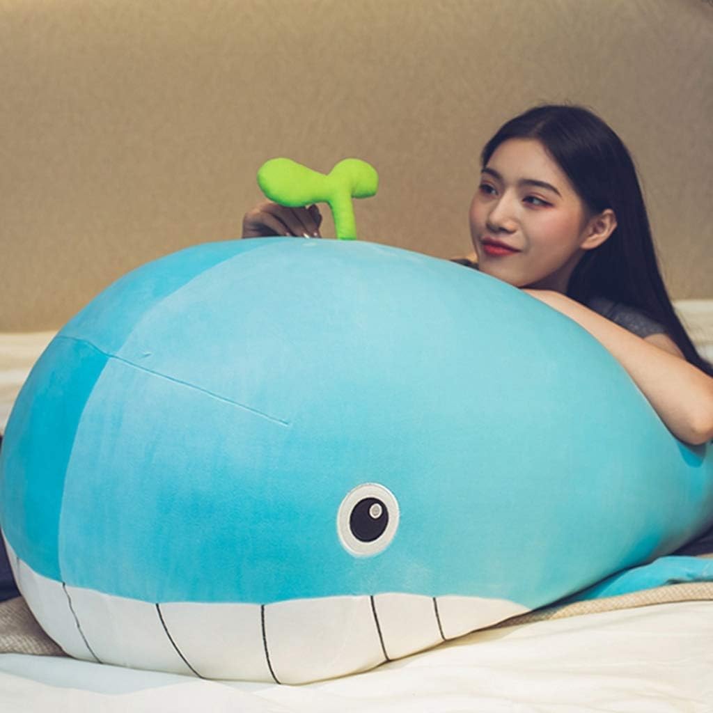 Amazon Co Jp イルカぬいぐるみ クール 抱きまくら 冷感 ひんやり クッション ブルー キャラクター ぬいぐるみ プレゼント 枕 まくら 可愛い 癒しグッズ かわいい 洗える リラックス 100cm グッズ だきまくら 恐竜動物 サメ ホーム キッチン