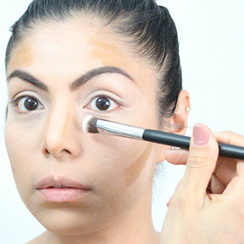 Blending Brush: Angled Makeup Brush Best for Precision Blending Eyeshadows (Small, Vegan) - Beauty Junkees