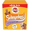 Pedigree Schmackos Mega Pack - Dog treat multipack with beef, lamb and poultry flavours, 5 x (22 Pc / 158 g) = 790 g