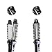 Berta Curling Iron Brush Professional Travel Dual Voltage, Hair Curler 3 in 1 Round Hot Ceramic Toumaline, Hair Straightener Heat Curling Wand Salon, Flat Iron LED Anti-Scald Cool Tip, Purple