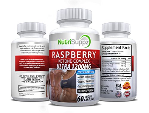 100% Pure Raspberry Ketone Complex Ultra 1200mg, Weight Loss Pills, Thermogenic Effect - Green Tea Extract, African Mango, Grape Seed Extract - 60 Veggie Capsules - Thumbnail 6