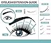 Eyelash Extensions C Curl 12mm Single Tray Mink Lash Of 1,000 Individual Eyelash Hairs With Eyelash Glue and Tweezer, Salon Eyelashes With Black Mink False Lashes