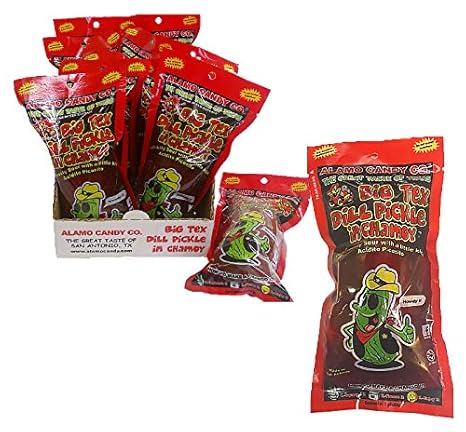 Amazon Com Alamo Candy Big Tex Dill Pickle In Chamoy 12 Pack