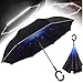 NEWBRELLAs Drip Free Reflective SOS LED Safety Car Umbrella Inverted - UV Protection Umbrellas