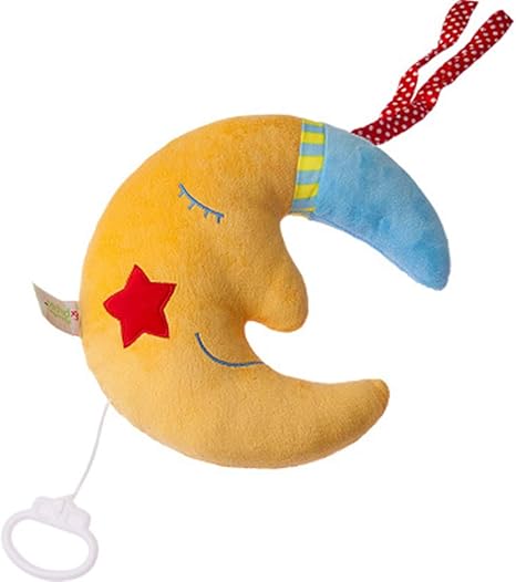 Bonito juguete de peluche para bebé de alta calidad, buena noche, música, luna, campana, peluche, juguete de peluche, cama de peluche para colgar: Amazon.es: Bebé