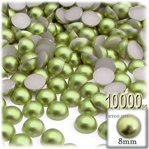 10000pc Pearl finish Half Dome Beads, Round, 8mm