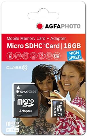 AgfaPhoto Mobile High Speed 16GB MicroSDHC Class 10 + adaptateur
