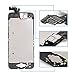 Ibaye LCD Display Touch Screen Digitizer Glass Lens Assembly Camera and Home Button Repair Replacement with Tools for iPhone 5 Black
