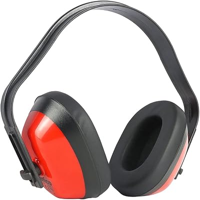 TIMCO Ear Defenders Red Adjustable Cupped Hearing Protection 27.6dB
