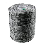 C-LON Tex 400 Heavy Weight Bead Cord, Gunmetal - 1mm, 39 Yard Spool