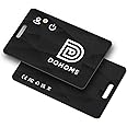 DoHome Wallet Tracker Card, Rechargeable Wallet Finder Slim Work with Apple Find My(iOS Only) Smart Wallet Finder Item Tracker IP68 Waterproof Card Tracker for Wallet,Luggage Tag,Bag
