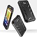Alcatel A30 Rugged Case, Poetic Revolution [360 Degree Protection] Full-Body Rugged Heavy Duty Case with [Built-in-Screen Protector] for Alcatel A30 Smartphone (NOT Fit Alcatel A30 Plus) Black