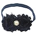 Miugle Baby Girls Headbands with Bows (Navy Blue)