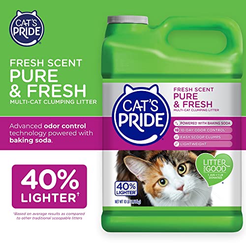 Cat's Pride Premium Lightweight Clumping Litter Pure & Fresh Up to