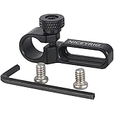 NICEYRIG 15mm Single Rod Holder with Counterbore, Side Mount Extension Rod Rail Block for Camera Cage Top Handle Follow Focus Matte Box - 492