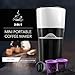 Ohuhu Pour Over Coffee Maker, 2 Cup Capacity, Black, Portable, Modern Design, Perfect for Home, Office, Camping, Includes Coffee Filter and Milk Frother